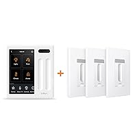 Smart Home Starter Pack - 1 x 2-Switch Control Panel & 3 x Smart Dimmer Switches (White) — Alexa Built-in & Compatible with Ring, Sonos, Hue, Google Nest, Wemo, SmartThings, Apple HomeKit