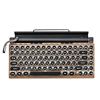 Orincod Green axis mechanical keyboard-typewriter shape, retro design; built-in battery is easy to carry, you can use Bluetooth connection; first-class texture