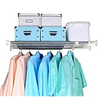BAOYOUNI Tension Closet Shelf, Adjustable Storage Rack Separator Wardrobe Cupboard Divider Organizer Rod for Kitchen Bathroom Bedroom, 23.62-39.37 Inch