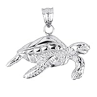 925 Sterling Silver Sea Turtle Charm Pendant
