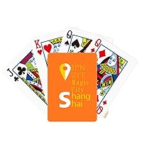 Shanghai Geography Coordinates Travel Poker Playing Card Tabletop Board Game