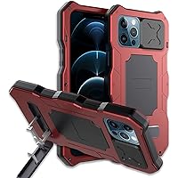 COOVS Case for iPhone 13 Pro with Kickstand and Sliding Camera Protection, Military Grade Shockproof Heavy Duty Cover, Built-in Screen Protector Full Body Protective Case (Color : Red)