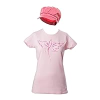 Awareness Breast Cancer Kit - Winged Ribbon T-Shirt + Newsboy Cap