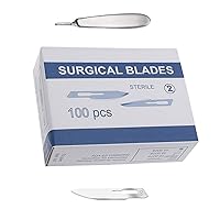 SURGICAL ONLINE 100 Scalpel Blades #60 Surgical Dental ENT Instruments with Free Handle!