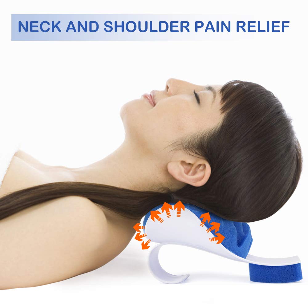 PAWING Chiropractic Pillow - Neck and Shoulder Relaxer Cervical Pillow Neck Traction Device for Pain Relief Management and Cervical Spine Alignment