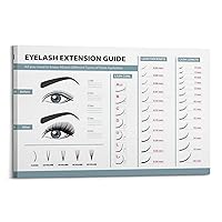 Eyelash Extension Guide Poster Beauty Salon Nails And Eyelashes Poster- Poster for Room Aesthetic Posters & Prints on Canvas Wall Art Poster for Room 24x36inch(60x90cm)