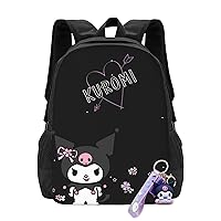 Cute Ku Romi Anime Backpack For Women Ku Romi Backpacks Laptop Bag Laptop For Unisex Kawaii Backpack With Keychain