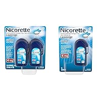 Nicorette 4 mg Coated Nicotine Lozenges Ice Mint Flavored Stop Smoking Aid, 20 Count x 4 + 20 Count