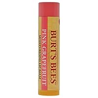 Burt's Bees 100% Natural Moisturizing Lip Balm, Pink Grapefruit with Beeswax & Fruit Extracts - 1 Tube
