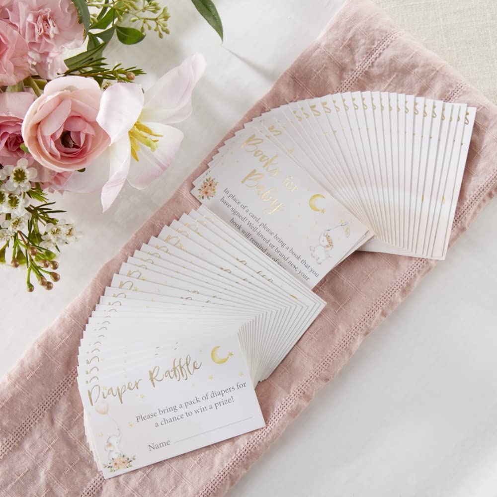 Kate Aspen Elephant Baby Shower Invitation & Thank You Card Bundle - Pink (Set of 25), One Size