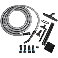 Cen-Tec Systems 95281 Home and Shop Vacuum Expanded Multi-Brand Power Tool Dust Collection Adapter Set and Full Attachment Kit, 20 Ft. Hose, Black