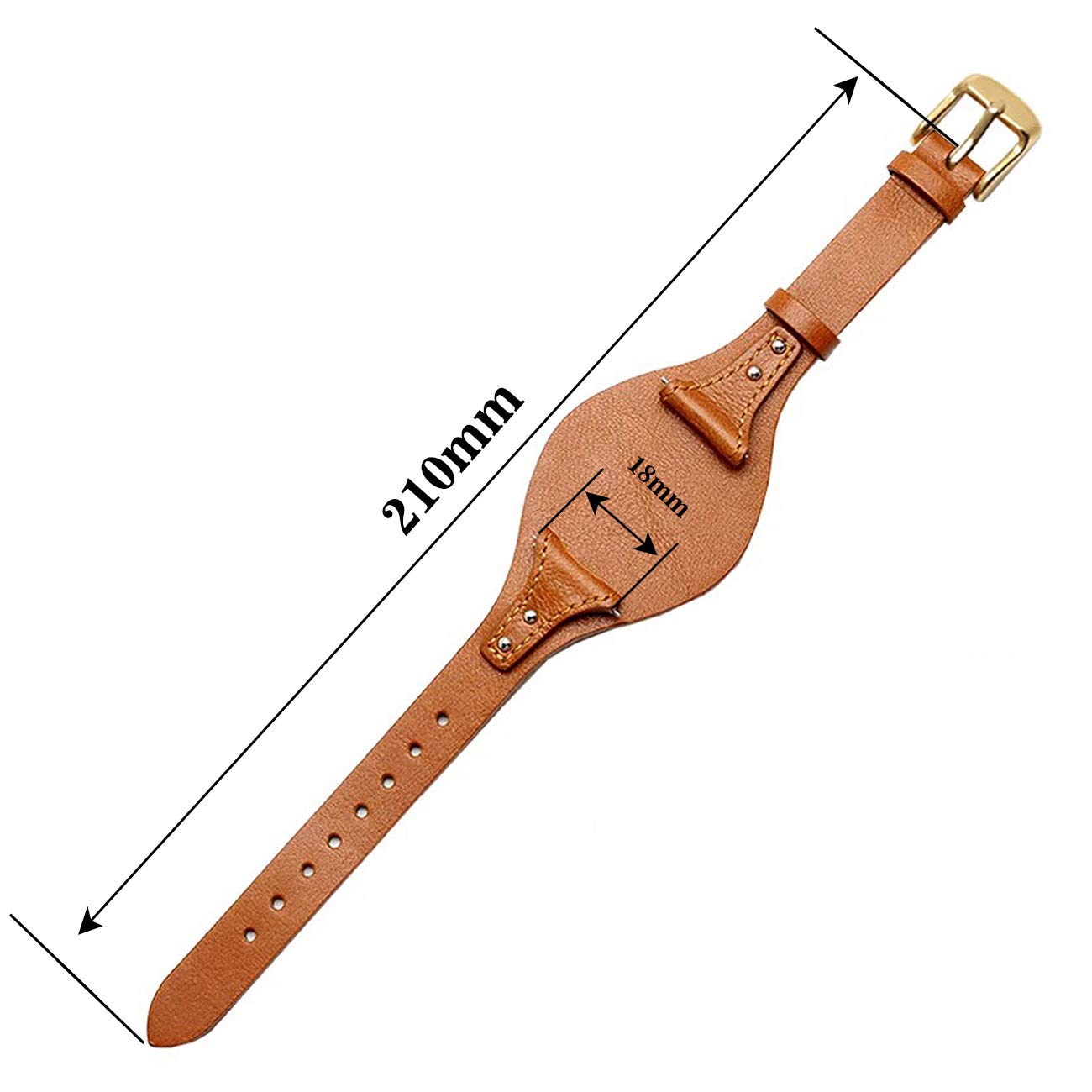 KAMIU Women's 18mm Quick Release Watch Band Genuine Calf Leather Replacement Fossil Straps Watch Strap for ES4114 ES4113 ES3625