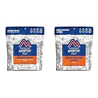 Mountain House Chicken Teriyaki with Rice 2 Servings & Creamy Macaroni & Cheese 2 Servings Freeze Dried Backpacking & Camping Food Bundle