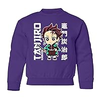 Tanjiro Kid Slayers Anime Manga Demon Youth Crewneck Sweater