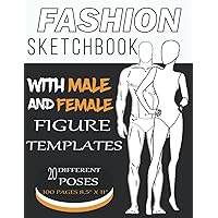 fashion sketchbook with male and female figure templates: fashion sketchbook male figure template, fashion sketchbook with figure templates for girls, ... kids clothes, fashion sketchbook for women