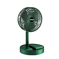 Foldable Telescopic Fan Wireless Portable Desk Fan USB Re able Built-in Battery 2000mAh Adjustable Height 3 Speeds For Outdoor Household Adjustable Mini Ventilation Fan