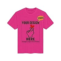 Custom T Shirts for Men/Women Personalized Design Your Own Text Photo Logo Cotton Tee Shirt Front Back Print