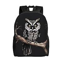 Late Night Owl Backpack For Women Men Travel Laptop Backpack Rucksack Casual Daypack Lightweight Travel Bag