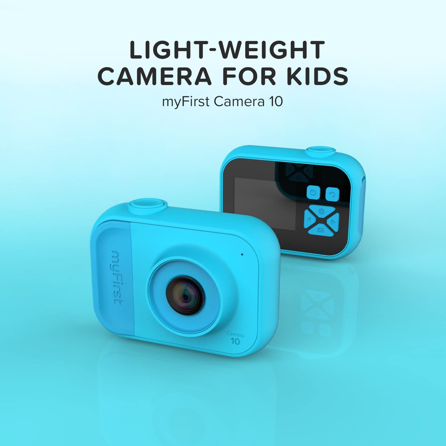 myFirst Camera 10 - Digital Camera for Boys Girls Age 4-9 5MP Video Photo 32GB with Tripod Screw Adapter Suitable for Birthday Gift (Blue)