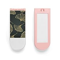 Golden Ginko Leaf Cute Clip Fill Light for Phone Holder Front Light with 3 Light Modes Makeup Mirror