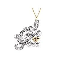 Rylos Necklaces For Women Gold Necklaces for Women & Men 14K Yellow Gold or White Gold Personalized I LOVE YOU Diamond Nameplate Necklace 30MM Special Order, Made to Order Necklace