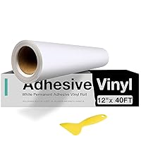 White Permanent Vinyl, White Adhesive Vinyl for Cricut - 12