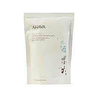 AHAVA Dead Sea Mineral Bath Salt- Intense Relaxation for Body & Mind, Elevates Moisture, Softens & Eases Sore Muscles, Enriched by Exclusive Dead Sea Salt & Osmoter, 8.5 Oz.
