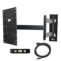 VideoSecu TV Mount Single Arm Articulating Wall Bracket for Most 22-Inch to 32-Inch LCD LED 3D TV, Black ML531B M84