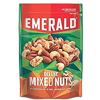 Emerald Nuts, Deluxe Mixed Nuts, 5 Oz, Resealable Bag (Pack of 4)