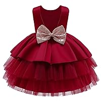 EIAY Shop 1-10 Years Baby Girl Big Bowknot Sequins Wedding Ball Gown Girls Pageant Dress Toddler Formal Dresses