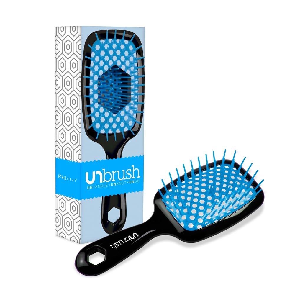 FHI HEAT UNbrush Wet & Dry Vented Detangling Hair Brush, Ocean