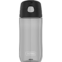 THERMOS FUNTAINER 16 Ounce Plastic Hydration Bottle with Spout, Black