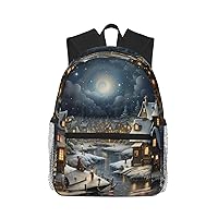 Christmas Print Backpackfor Adults Stylish Travel,Work,Casual Daypack,Beach Sports Backpack