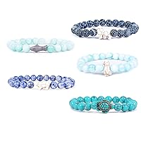 Fahlo Bundle Blue Tracking Bracelet, Elastic, supports Saving, one size fits most for Men and Women