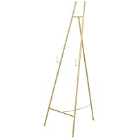 Deco 79 Metal Geometric Tall Adjustable Minimalistic Display Stand Floor 3 Tier Easel with Chain Support, 20