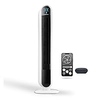 Lasko Smart Oscillating Tower Fan Powered by Aria, Wi-Fi Connected, Voice Controlled, Compatible with Alexa and Google Assistant, Timer, 5-Speeds, 40