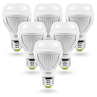 SANSI 100W Equivalent A19 LED Light Bulb, 1600 Lumens 5000K Daylight White Bulb with Ceramic Technology, 6 Pack 22-Year Lifetime, Non-Dimmable, Efficient, Safe, 13W Energy Saving for Home Lighting