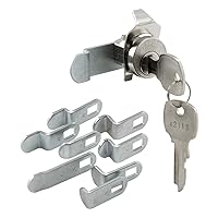 Prime-Line MP4531 Mailbox Lock – Replacement, Multipurpose Mailbox Lock for Several Brands – NA-14 Keyway, Opens Counter-Clockwise with 90º Rotation, Nickel Finish (1 Set)