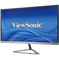 ViewSonic VX2776-SMHD 27 Inch 1080p Widescreen IPS Monitor with Ultra-Thin Bezels, HDMI and DisplayPort,Black/Silver