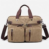 Briefcase Handbag Canvas Laptop Bags Vintage Casual Travel Bag Male Shoulder Messenger Crossbody Bag Athletic Bag (Color : A)