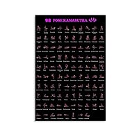 Postures Kama Sutra Guidance Poster Sex Guide Workout Poster Art Poster Canvas Poster Wall Art Decor Print Picture Paintings for Living Room Bedroom Decoration Unframe-style 08x12inch(20x30cm)