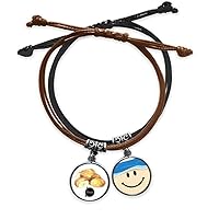 Potato Vegetable Tasty Healthy Watercolor Bracelet Rope Hand Chain Leather Smiling Face Wristband