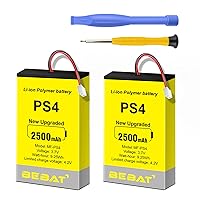 2pcs PS4 Controller Battery,2500mAh Replacement for PS4 Pro Slim Controller 2016 (or Newer) CUH-ZCT2 or CUH-ZCT2U with Tool Kits,NOT Compatible with PS4 Wireless Controller 2015 and Before
