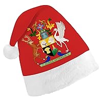 Coat Arms of Queensland Christmas Hat Funny Xmas Holiday Hat Party Supplies for Adults