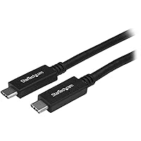 StarTech.com USB 3.1 Type C Cable 6 ft / 2m with Power Delivery (USB PD) Power Pass Through Charging USB Charger (USB315CC2M)