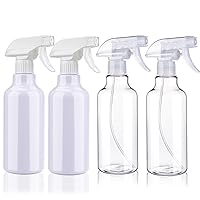 Product Image Plastic Spray Bottles Empty Spray Bottle 16.9oz/500ml 4 Pack Heavy Duty Spraying Bottles Mist/Stream Water Bottle for Cleaning Solutions, Plants, Pet, Essential Oils, Hair, Cooking