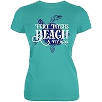 Summer Sun Sea Turtle Fort Myers Beach Juniors Soft T Shirt