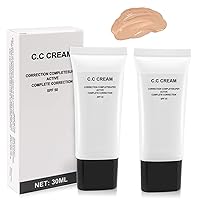 2Pcs Anti-Aging CC Cream for Mature Skin, SPF 50, Color Correcting, Moisturizing, 2 x 30ml