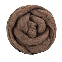 Yarn 100g White Wool Soft Felting Wool Roving Spinning Weaving Wool Fiber for Crafts (Color : Chocolate)