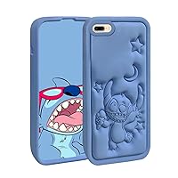 Conpatible With iPhone 8 Plus/7 Plus/6S Plus /6 Plus Case, Cool Cute 3D Cartoon Soft Silicone Animal Shockproof Protector Boys Kids Gifts Cover Housing Skin Shell for iPhone 6S Plus/7 Plus/8 Plus